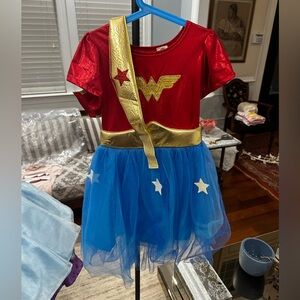 DC Comics Wonder Woman Red & Blue Costume Dress for Girls - Size: 6 years
